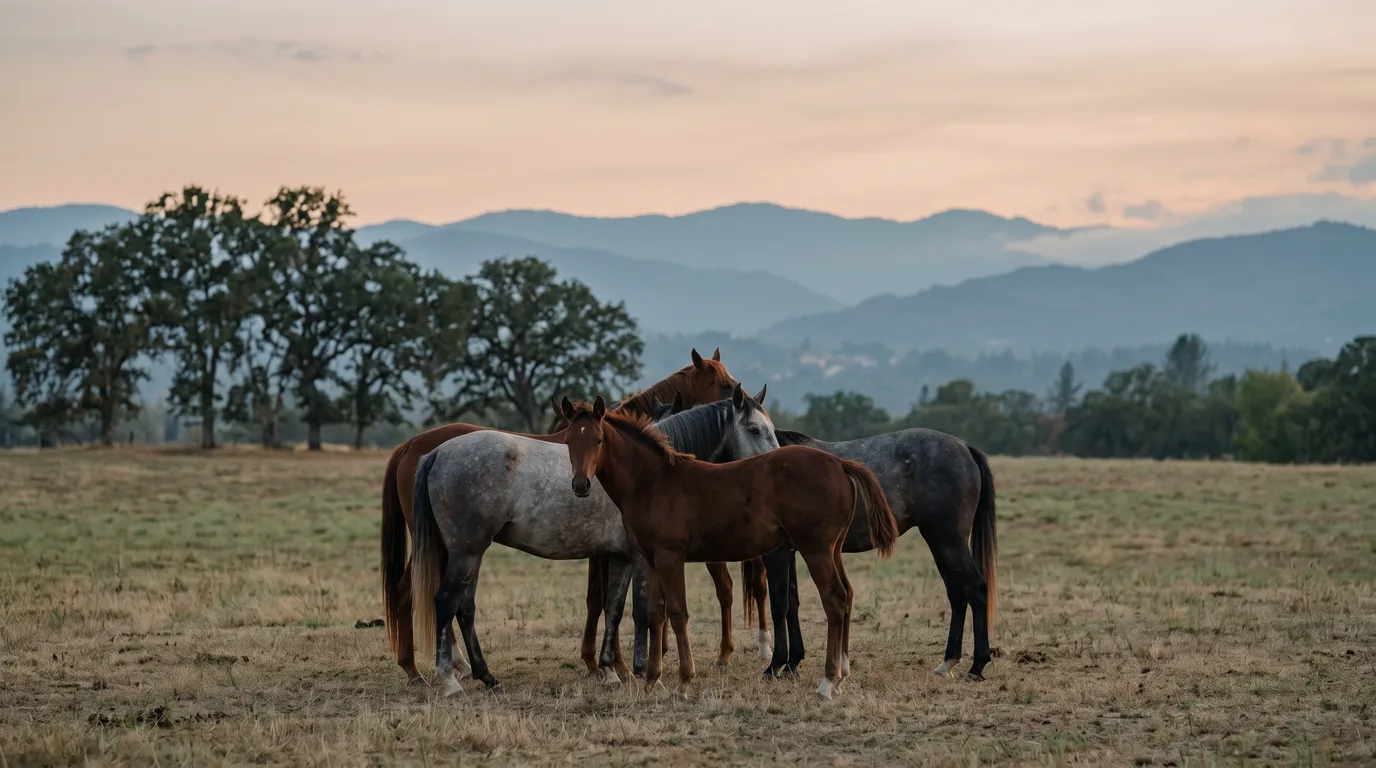 Chevaux en liberté, Berry Stables, Isère